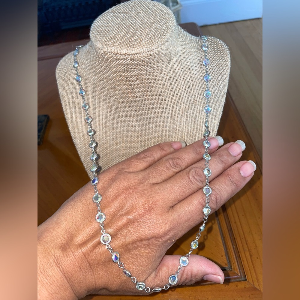 Chanelle Crystal Aurore Boreale Necklace